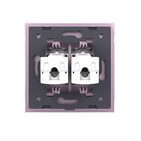 Розетка КОМП RJ-45 двойная Розовая Livolo