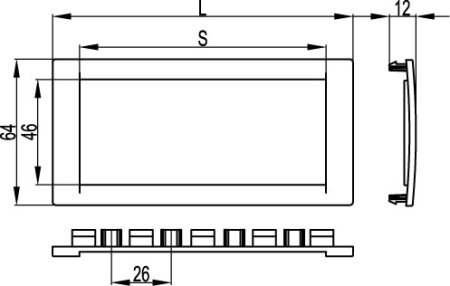 Рамка универсальная на 4 модуля, цвет белый DKC