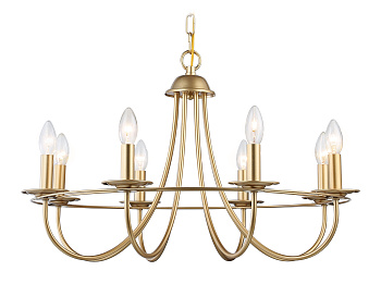 Подвесная люстра со сменной лампой TR9616/8 CGD золото E14/8 max 40W D690*770 Ambrella Light