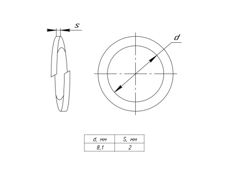 Шайба гровер M8 DIN 127 TDZ EKF