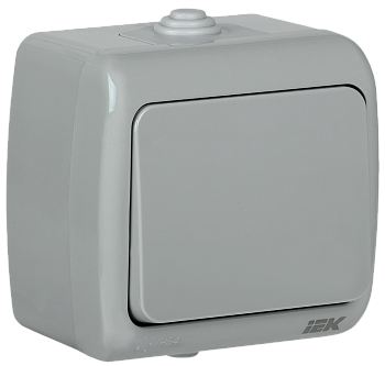 Выключатель 1-клавишный для ОУ ВС-20-1-0-А 10А IP54 AQUATIC IEK