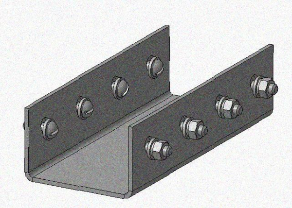 Соединитель стоек ССх4 УТ1,5, нержавеющая сталь (марка 12Х18Н10Т), S4,0