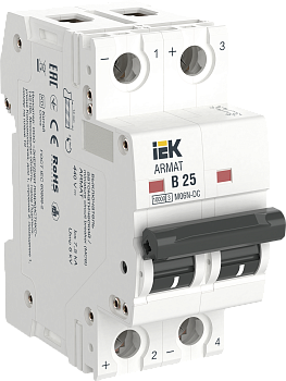 Выключатель автоматический ВА МОД M06N-DC 2П B 25А ARMAT IEK