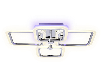 Потолочный светодиодный светильник с пультом FA534/2+2 CH хром 105W 580*420*130 (ПДУ РАДИО 2.4G) Ambrella Light