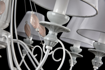 Люстра 8*E14 40Вт Жемчужный белый IP20 Adelia ARM540-08-W Maytoni