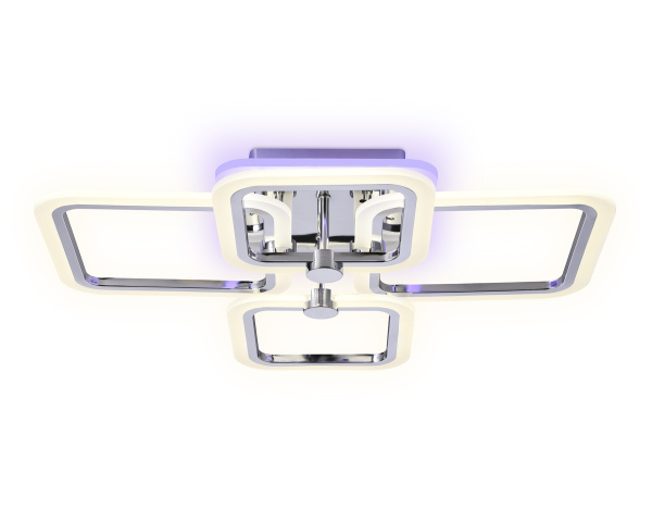 Потолочный светодиодный светильник с пультом FA534/2+2 CH хром 105W 580*420*130 (ПДУ РАДИО 2.4G) Ambrella Light