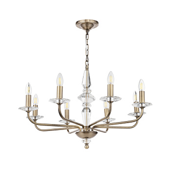 Люстра 8*E14 60Вт Бронза IP20 Monte Carlo DIA091CL-08BZ Maytoni