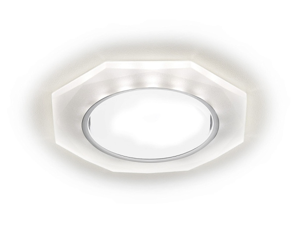 Встраиваемый точечный светильник со светодиодной лентой G216 CH/WH хром/матовый GX53+3W(LED WHITE) Ambrella Light