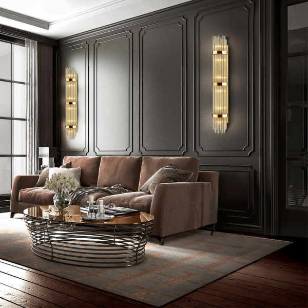 Настенный св-к E14 6*40W высота 1300см EMPIRE золото/стекло ODEON LIGHT