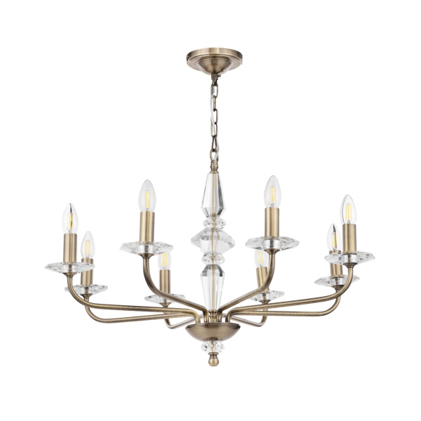 Люстра 8*E14 60Вт Бронза IP20 Monte Carlo DIA091CL-08BZ Maytoni