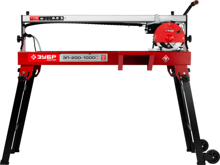 Электроплиткорез "Мастер", длина реза 920 мм, диск 200 мм, глубина реза 90°-32мм/45°-28мм, стол 960x400 мм, 1000Вт ЗУБР
