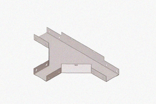 Лоток тройниковый замковый перфорированный ОТЗ 150х100 УХЛ1, оцинкованный лист, S1,0