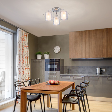 Потолочная люстра с плафонами 3*E27 40Вт хром IP20 (30160/3 хром) Eurosvet