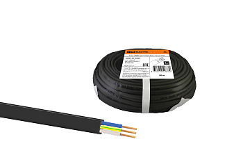 Шнур ШВВП 3х0,75 ГОСТ (30м), черный TDM