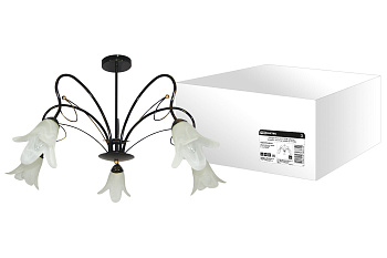 Люстра НСБ-16-01-5х40 «Лира» черный с золотом 5х40Вт E14 TDM