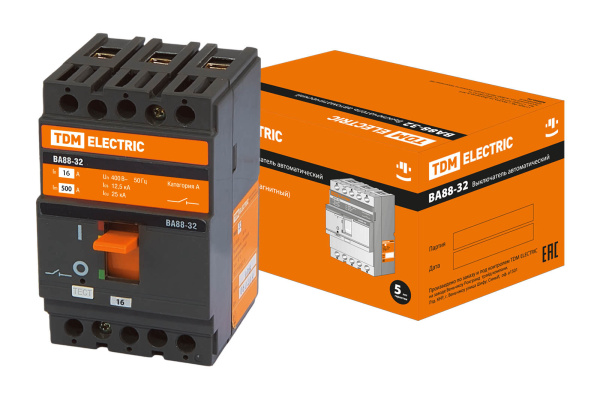 Выключатель автоматический ВА МОД ВА88-32 3П 16А 25кА TDM