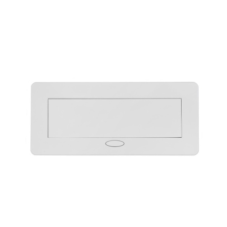 Выдвижной горизонтальный модуль RocketSocket в столешницу для розеток Livolo 3 поста, белый