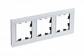 ATLASDESIGN NATURE Рамка 3-постовая органическое стекло белый 