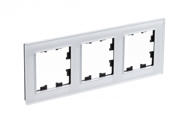 ATLASDESIGN NATURE Рамка 3-постовая органическое стекло белый 