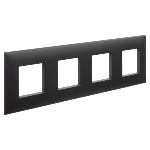 Рамка "Avanti", "Черный матовый", 4 поста (8 мод.) DKC