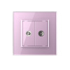 Розетка ТВ двойная Розовая Livolo