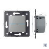 Одноклавишный сенсорный выключатель Quadro с функцией радиоуправления, цвет серый (механизм) Livolo