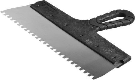 Шпатель "Мастер" ФАСАДНЫЙ, нержавеющее полотно, 300мм, зуб 6х6мм ЗУБР