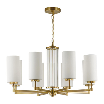 Люстра E27 8*40W KASALI матов.золотой/белый/стекло ODEON LIGHT