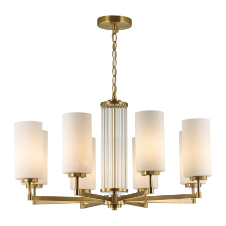 Люстра E27 8*40W KASALI матов.золотой/белый/стекло ODEON LIGHT