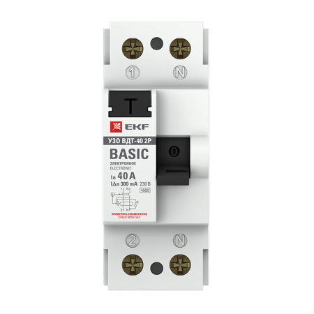 Устройство защитного отключения ВД-100 селективное УЗО 2П 40А (электронное) 4,5кА 300мА PROxima EKF