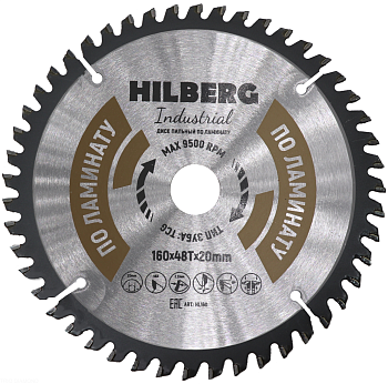 Диск пильный Industrial Ламинат 160*20*48Т HL160 Hilberg