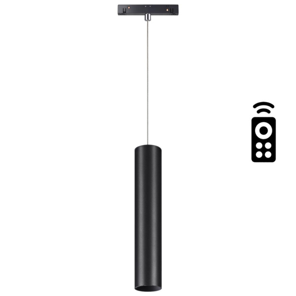 Трековый св-к димм.с ДУ,со сменой цв.темп.IP20 LED 3000~6500К 12W 48V черный FLUM F NOVOTECH