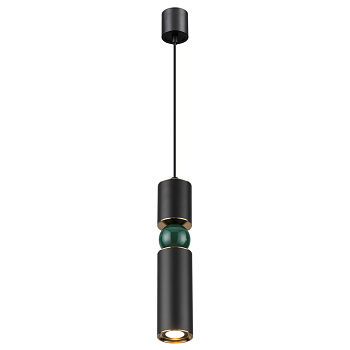 Подвес GU10 1*5W SAKRA черный/золото/зеленый C ODEON LIGHT