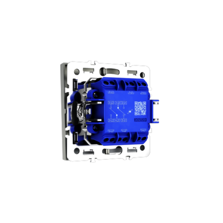 Проходной переключатель встраиваемый Voltum S70 двухклавишный с подсветкой 10А, (сталь)