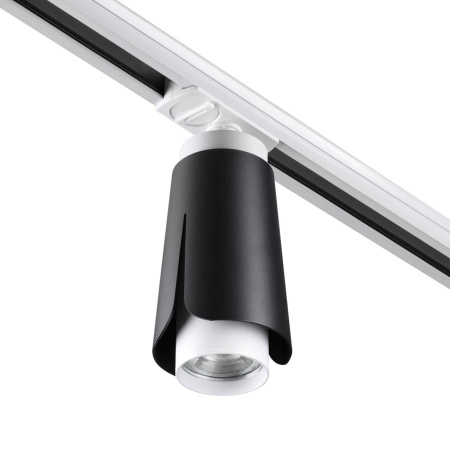 Св-к трековый однофазный IP20 GU10 9W 220V TULIP черный NOVOTECH
