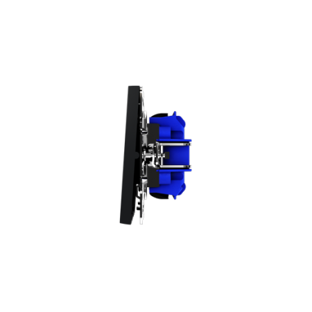 Выключатель встраиваемый Voltum S70 трехклавишный 10А, (графит)