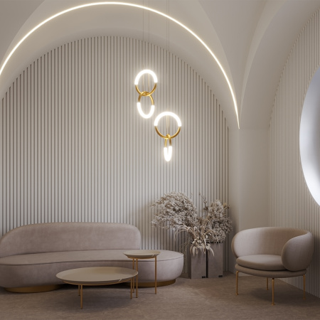 Подвесной светильник 2*LED 18Вт Золото IP20 Node MOD165PL-L18G3K Maytoni