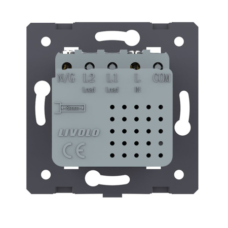 Розетка USB type C+A с блоком питания 36W, цвет черный (механизм) Livolo