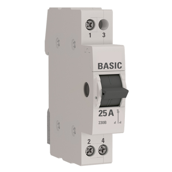 Трехпозиционный переключатель 1П 25А Basic EKF