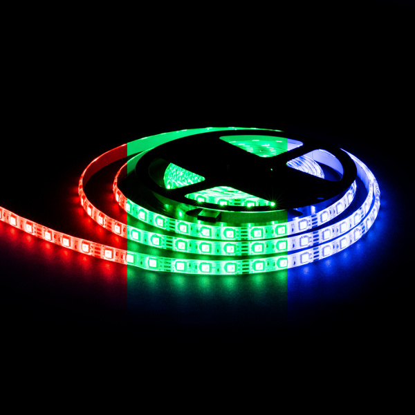LSE-276 Светодиодная лента 12В, 14,4Вт/м, RGB, smd5050, 60д/м, IP65, ширина подложки 10мм, 5м OGM