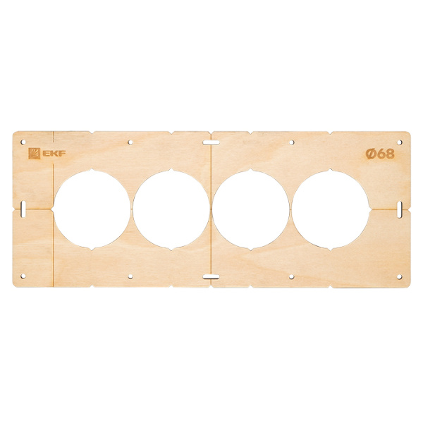 Шаблон для подрозетников c 4 отв, диам, 68 мм Expert EKF