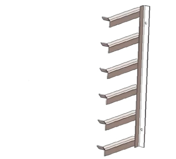 Кронштейн полочный для вертикальных стен П6В15 УТ1,5,окрашенный ОС-12-03 П,15полок, L2170