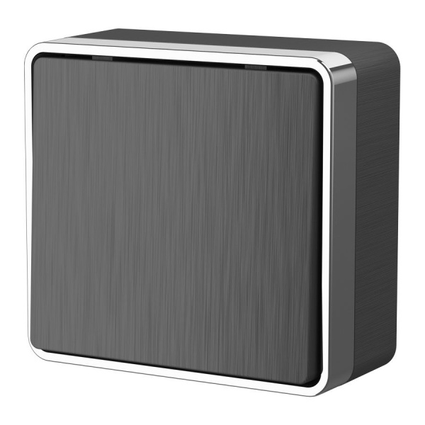 Выключатель одноклавишный (графит рифленый) Gallant ОУ IP20 Werkel