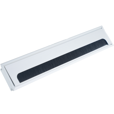 Donel Кабельный громмет (лючок) в стол, 400*80мм, цвет: серебро