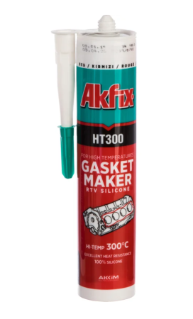 Высокотемпературный силиконовый герметик, красный, 310 мл Akfix 