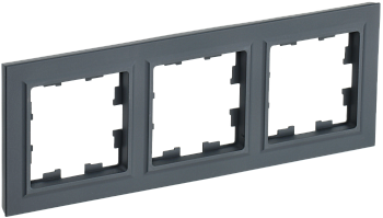 BRITE Рамка 3-местная РУ-3-БрГ графит IEK