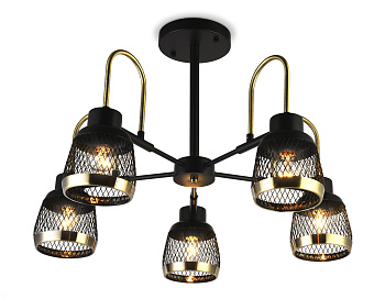 Подвесная люстра TR8002/5 SB/BK бронза/черный E27 max 40W D640*440 Ambrella Light