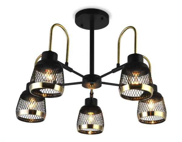 Подвесная люстра TR8002/5 SB/BK бронза/черный E27 max 40W D640*440 Ambrella Light