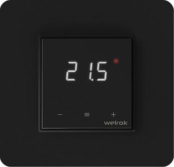 Терморегулятор Welrok lis bk, для теплого и водяного пола, 3 кВт