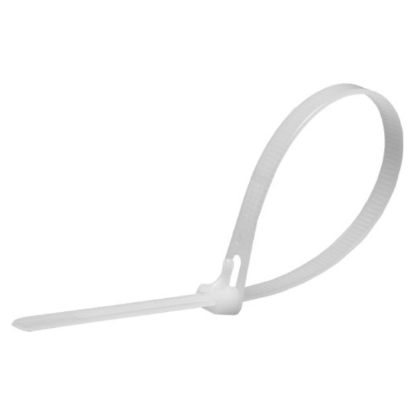 Хомут нейлоновый многоразовый STEKKER NYCT80-250 8x250 мм, белый, упаковка 100 шт Хомут нейлоновый многоразовый STEKKER NYCT80-250 8x250 мм, белый, упаковка 100 шт